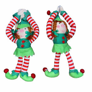 Set of Velcro hanging Christmas elves